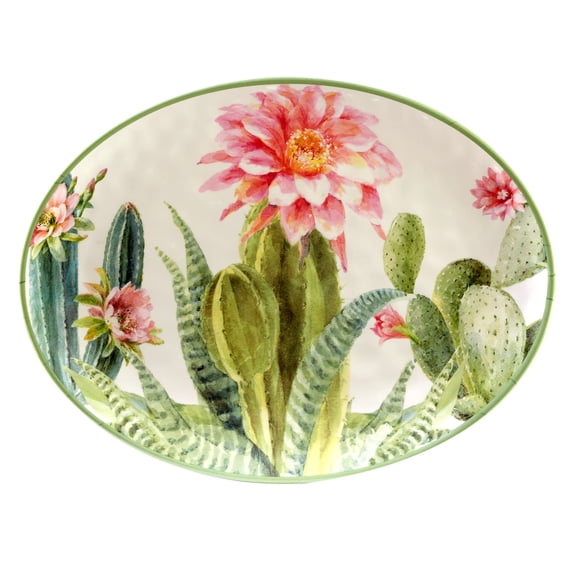 Certified International Desert Beauty Melamine Oval Platter, 18-inch Length