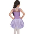 thumbnail image 2 of Aislor Kids Girls Hollow Back Figure Skating Gymnastics Leotard Ballet Dance Dress 6-16 Lavender 8, 2 of 7