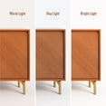 thumbnail image 4 of JOINICE 59" Sideboard Buffet Cabinet with 4 Doors, Mid-Century Modern Wood Accent Storage Cabinet, Credenza for Dining Room, Living Room, Entryway, Brown, 4 of 8