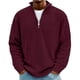 thumbnail image 1 of Ceisia Mens Lightweight Waffle Shirts Trendy Long-Sleeve Quarter-Zip Pullover Sweatshirt Mock Neck Wine M Gift, 1 of 6