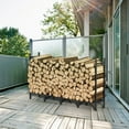 Firewood Rack Outdoor 5ft Wooden Rack for Firewood Heavy Duty