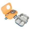thumbnail image 4 of Thermal Lunch Box, Healthy Reusable Rust Resistant 1100ml Insulated Bento Box  For Home For Office For Picnic Blue Yellow, 4 of 8