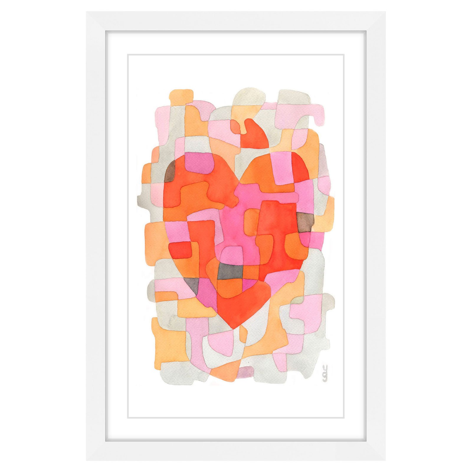 Marmont Hill 'Splash Of Heart' by Yolanta Gawlik Framed Painting Print