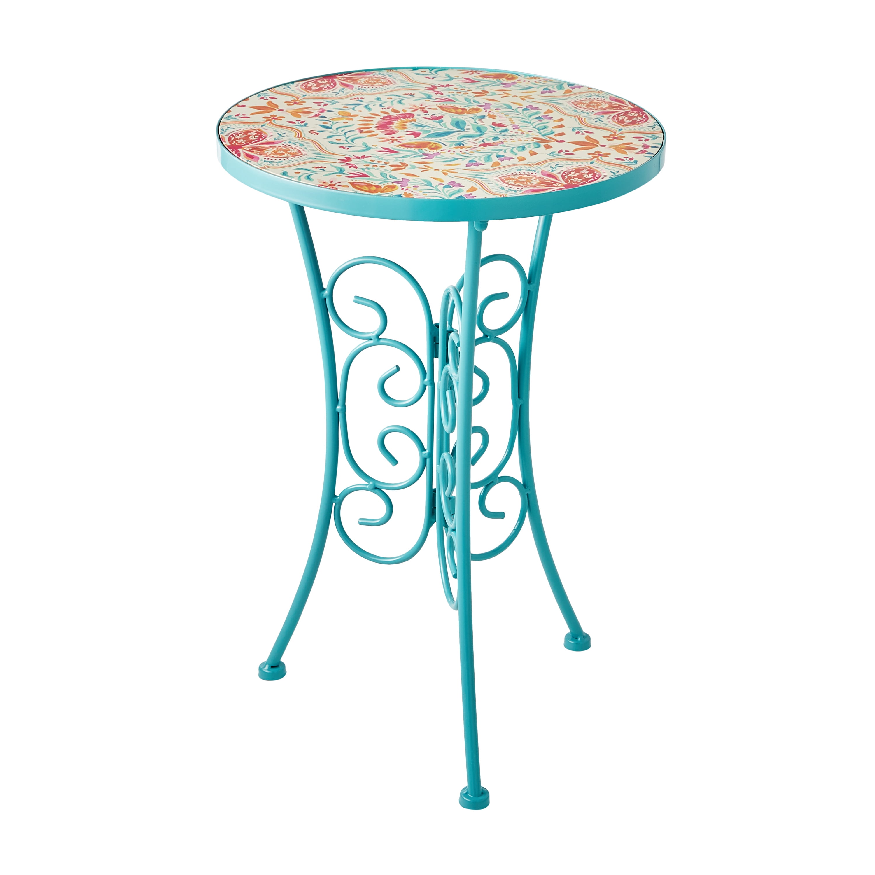 Pioneer Woman Magic Meadows Multi-Color Ceramic Top Plant Stand