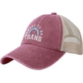 thumbnail image 2 of Proud to be Trans LGBT Gay Pride Cowboy Hat Men Vintage Mesh Baseball Cap Women Dad Hat Sun Hat Trucker Hat Black, 2 of 8