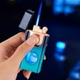 thumbnail image 4 of HauiWeiLyai Flame Lighter With LED Blue Light Visible Tank Windproof Gas Torch Lighter Fire Butane Lighter With A Gift Box Gifts For Men, Cigarette Lighters, Kitchen, Gift, 4 of 4