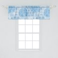 thumbnail image 2 of Floral Design Window Valance, Asian Inspired Flowers Bloom in Soft Sky Colors Artwork, Curtain Valance for Kitchen Bedroom with Rod Pocket, 54" X 18", Sea Blue and Pale Azure Blue, by Ambesonne, 2 of 2