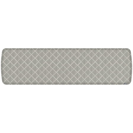 GelPro French/Traditional/Rustic Trellis Gray/White Kitchen Mat  20 in x 72 in