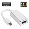 thumbnail image 2 of Type C USB 3.1 Adapter Thunderbolt 3 USB-C to DisplayPort Converter 4K@60Hz TYPE-C TO DP USB-C Cables Connectors, 2 of 8