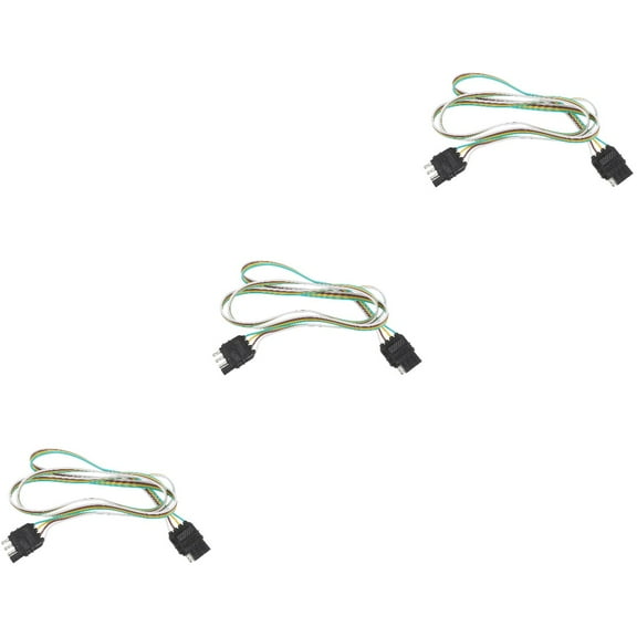 unbranded 3pcs Trailer Wiring Kit Trailer Light Plug 4 Pin Connector Universal 4 Way Wire Harness for Trailer Lights