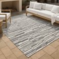 thumbnail image 3 of Addison Rugs Chantille Indoor/Outdoor Transitional Stripes Graphite Machine Washable Rectangle Rug, 3' x 5', 3 of 7
