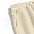 thumbnail image 7 of LTTVQM Men's Cotton Linen Shorts Casual Elastic Waist Drawstring 2026 Summer Beach Vacation Shorts with Pockets Khaki L, 7 of 7