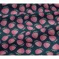 thumbnail image 4 of oneOone Cotton Jersey Teal Blue Fabric Strawberry Fruit Sewing Material Print Fabric By The Yard 58 Inch Wide, 4 of 4