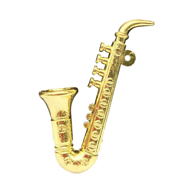 HILABEE 1/12 Dollhouse Miniature Musical Instrument Mini Furniture Toy for Playhouse Saxophone