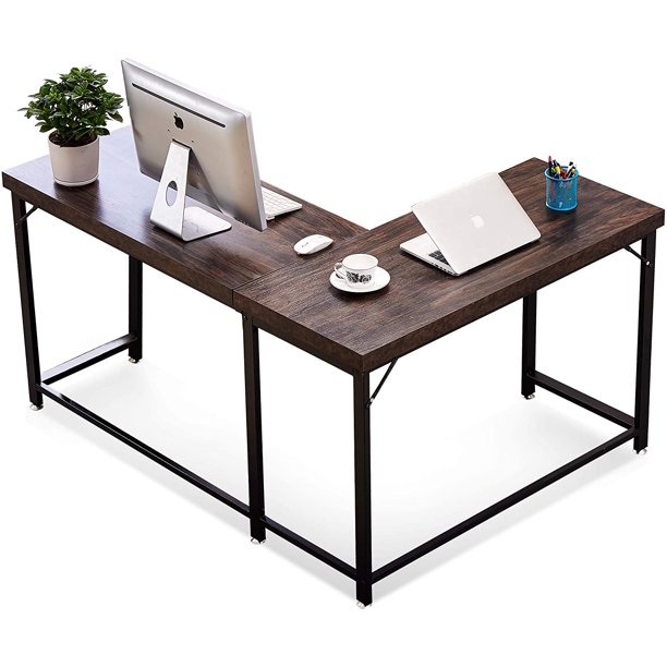 Ivinta L Shaped Computer Desk Corner Desk,Reversible Game Desk with