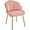 Pink, variant on MYZBBD Vanity Chair, Velvet Accent Chair with Shell-Shaped Backrest, Modern Armchair with Gold Metal Legs for Dressing Room/Bedroom/Living Room, Black