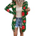 thumbnail image 2 of Lenago Women's Christmas Cardigan Santa Claus Print Cardigan Long Sleeve Cardigan Sweater Coat, 2 of 5