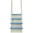thumbnail image 2 of Aqua Select Pearl White White Anti-Slip In-Pool Steps with Tranquil Blue Steps for Above Ground Pools 48-54" H, 2 of 9