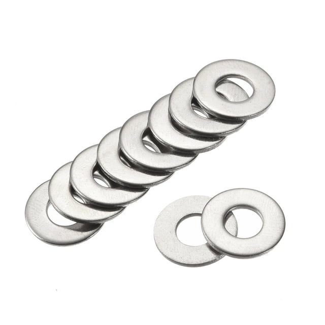 Unique Bargains #10 Rondelle Plate en Acier Inoxydable 304 pour Vis et Boulon 100 Pcs