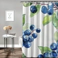 thumbnail image 2 of ARISTURING Blueberries Leaves Watercolor Painting Shower Curtain for Bathroom Decoration 60x72, 2 of 7