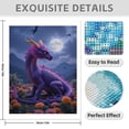 thumbnail image 3 of Diamond Art Kit for Adults, Purple Dragon Moonlit Garden Diamond Painting for Adults Beginners, DIY Diamond Art Painting Kits, 5D Diamond Painting Crafts for Home Decor 12x16 Frameless, 3 of 7