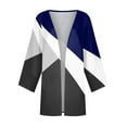 thumbnail image 4 of OUSITAID Cardigan pour Femmes Mode Décontractée Rétro Imprimé Léger Longueur Moyenne Veste Cardigan Noir L, 4 of 6