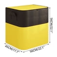 thumbnail image 6 of Large Capacity Storage Container 22.1x17.7x22.1 Inch Quilt Clothes Warehouse Storage Bag for Home Travel Storage Holds Quilt Garments Blankets(1PCS, Black&Yellow), 6 of 6