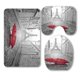 thumbnail image 1 of Juego de alfombrillas de baño ABPHQTO 3 piezas Torre Eiffel Paris Street, 1 of 1