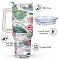 thumbnail image 3 of Cactus 40 Oz Tumbler with Handle Lid and Straw, Stainless Steel Double Walled Vacuum Insulated Cup, Cute Anniversary Wedding Birthday Gifts Tumbler for Women Men Friends Outdoor Indoor, 3 of 7