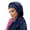 Navy, variant on Long Head Scarf for Fashion Ethnic Braid Bandana Triangle Hijab Wrap Shawl Cover Metal Hair Bands