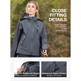 thumbnail image 4 of CAMEL Women's Athletic Jakcet Coats Lightweight Waterproof Fashion Outerwear Jackets  Outdoor Casual Sportswear Black, 4 of 11