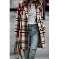 thumbnail image 2 of fashion-plaid-long-jacket-with-pockets-autumn-and-winter-new-style-turndown-collar-woolen-coat-outdoor-women-clothing, 2 of 6