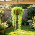 thumbnail image 5 of Artificial Hanging Plant Decor Mint Green, Cascading Foliage, 5-Pack, 37.4 Inches, Indoor Outdoor Home Decor, 5 of 7