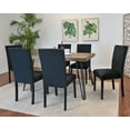 thumbnail image 4 of Roundhill Furniture Ashzo 7-Piece Dining Set, Hairpin Dining Table with 6 Chairs, Black, 4 of 12