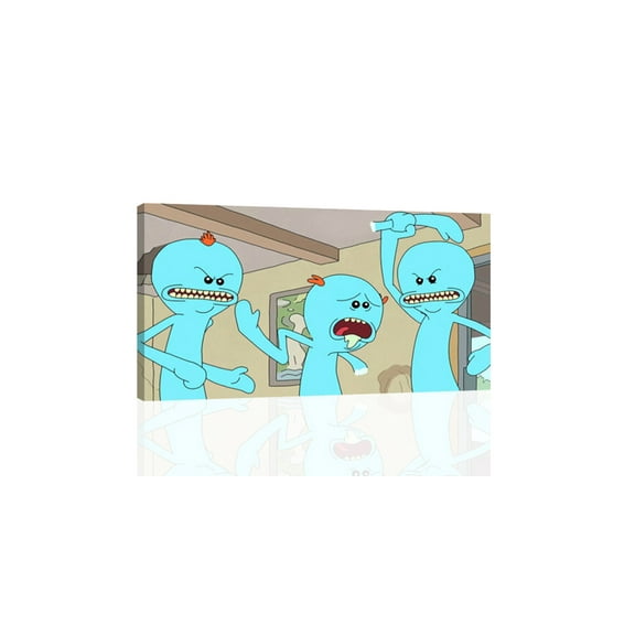 Rick and Morty Mr. Meeseeks- CANVAS OR PRINT WALL ART
