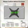 thumbnail image 3 of USX MOUNT 65 55 50 43 inch Full Motion Corner TV Wall Mount for inch TVs - Articulating Swivel Tilt Bracket Fits Most 32-65” Screens, Holds up to 77 lbs, VESA 400x400mm, Single Stud, 3 of 9