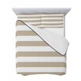 thumbnail image 7 of Quilts Queen Size Bedding Set, Khaki Stripes Lightweight Quilted Comforter, Simple Khaki White Texture Soft Reversible Bedspread Coverlet with Pillow Covers for All Season, 90" x 96", 7 of 7