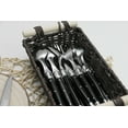 thumbnail image 4 of Laguiole Andre Verdier Flatware 20 Piece Set Service for 4  Debutant Laguiole Fine Dining Cutlery Black Flatware Set Mirror Finish in Tray Made In France, 4 of 8