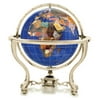 Alexander Kalifano Gemstone Globe with Opalite Ocean and Commander 3-Leg Table Stand