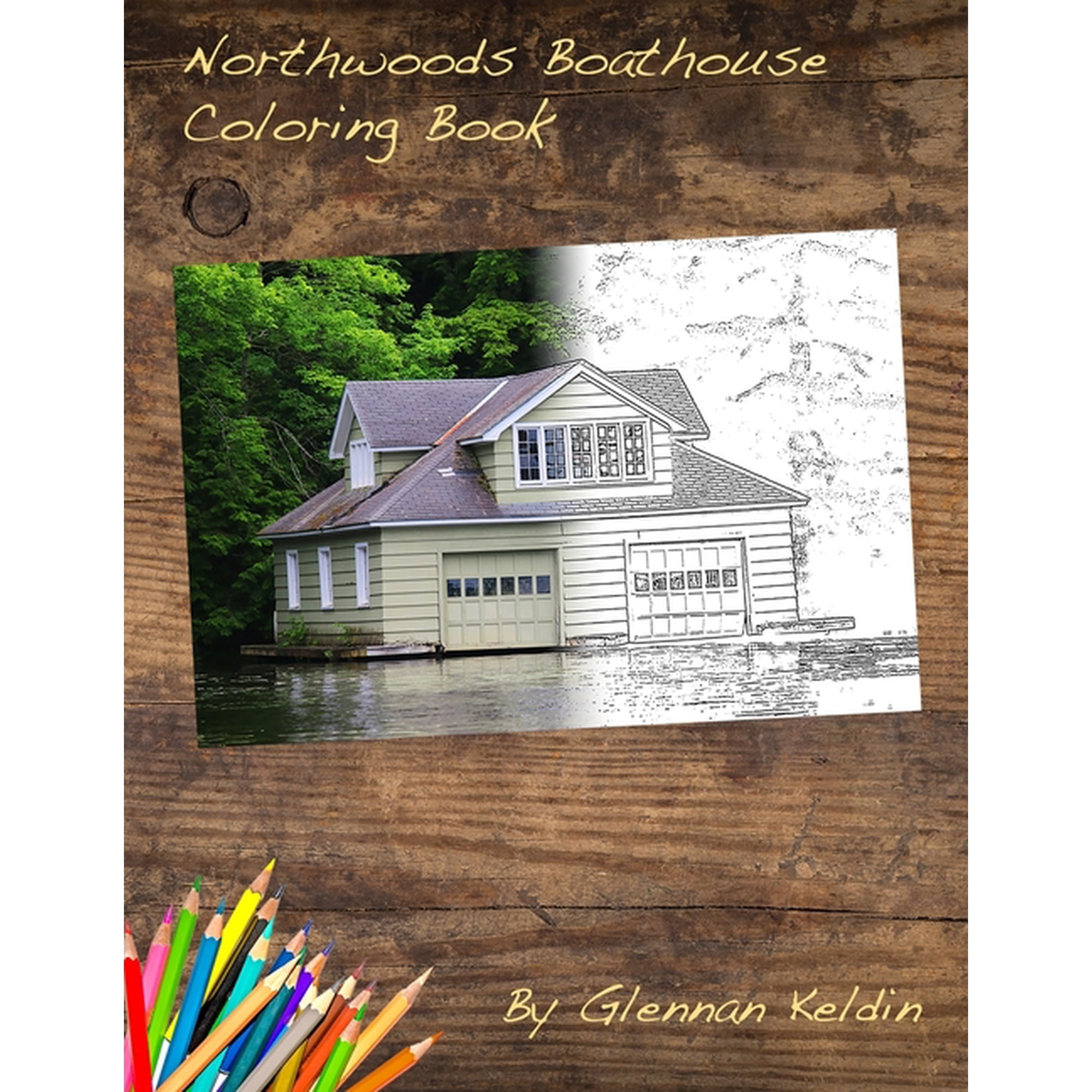 Northwoods Boathouse Coloring Book (Paperback)
