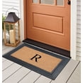 thumbnail image 3 of A1HC Natural Rubber & Coir 24x39 Monogrammed Doormat For Front Door, Anti-Shed Treated Durable Doormat for Outdoor Entrance, Heavy Duty, Low Profile, Easy to Clean, Long Lasting Front Porch Entry Rug, 3 of 7