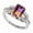 Gold, variant on Ametrine Doublet Quartz Ring – Emerald Cut Bi-Color Ametrine Quartz Ring Sterling Silver Gemstone Statement Jewelry for Her Rose Gold 5