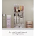 thumbnail image 3 of Yamazaki Home Makeup Organizer - Two Styles, White, ABS Plastic, Angled, Supports 1.98 pounds, Adjustable Tiers, No Assembly, 3 of 7