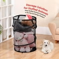 thumbnail image 2 of Pop Up Hamper for Laundry Mesh Collapsible Laundry Basket | Large Clothes Hamper - Black 16"L x 16"W x 24"H, 2 of 6