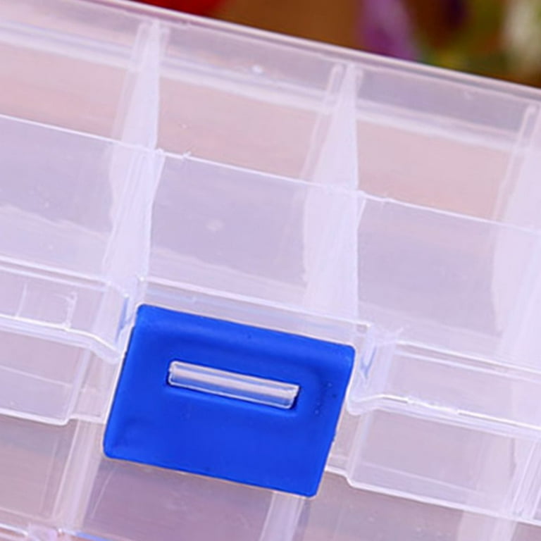 10 Grids Plastic Storage Box for Small Component Jewelry Tool Box Bead  Pills Organizer Nail Art Tip Case 