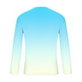 thumbnail image 4 of Tqyyweavej Shirts for Men Long Sleeve Casual Loose Gradient Color Print Crewneck Sweatshirt Lightweight Gym Workout Pullover Top S-4XL, 4 of 5