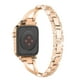 thumbnail image 2 of Compatible con Apple Watch Band de acero inoxidable compatible con /41/40/38 mm para mujeres y hombres, correa de repuesto delgada para Apple Watch Series 7/SE/6/5/4/3/2/1 (oro rosa) Rojo Verde, 2 of 5