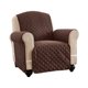 thumbnail image 1 of Funda protectora acolchada reversible para muebles, resistente a derrames y con lazos, de Collections Etc. Cubre la base del asiento, el respaldo y dos brazos del asiento, color chocolate/bronceado,, 1 of 2