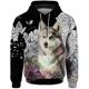 thumbnail image 3 of Sudadera con capucha holgada con estampado de perro de tres cabezas gótico de otoño para hombre, sudadera con capucha para hombre, ropa de calle Harajuku para hombre, 3 of 5