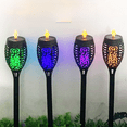 thumbnail image 4 of Lámpara de llama solar para exteriores, lámpara de suelo con simulación de patio, lámpara de inducción LED decorativa para jardín y césped, 4 of 5